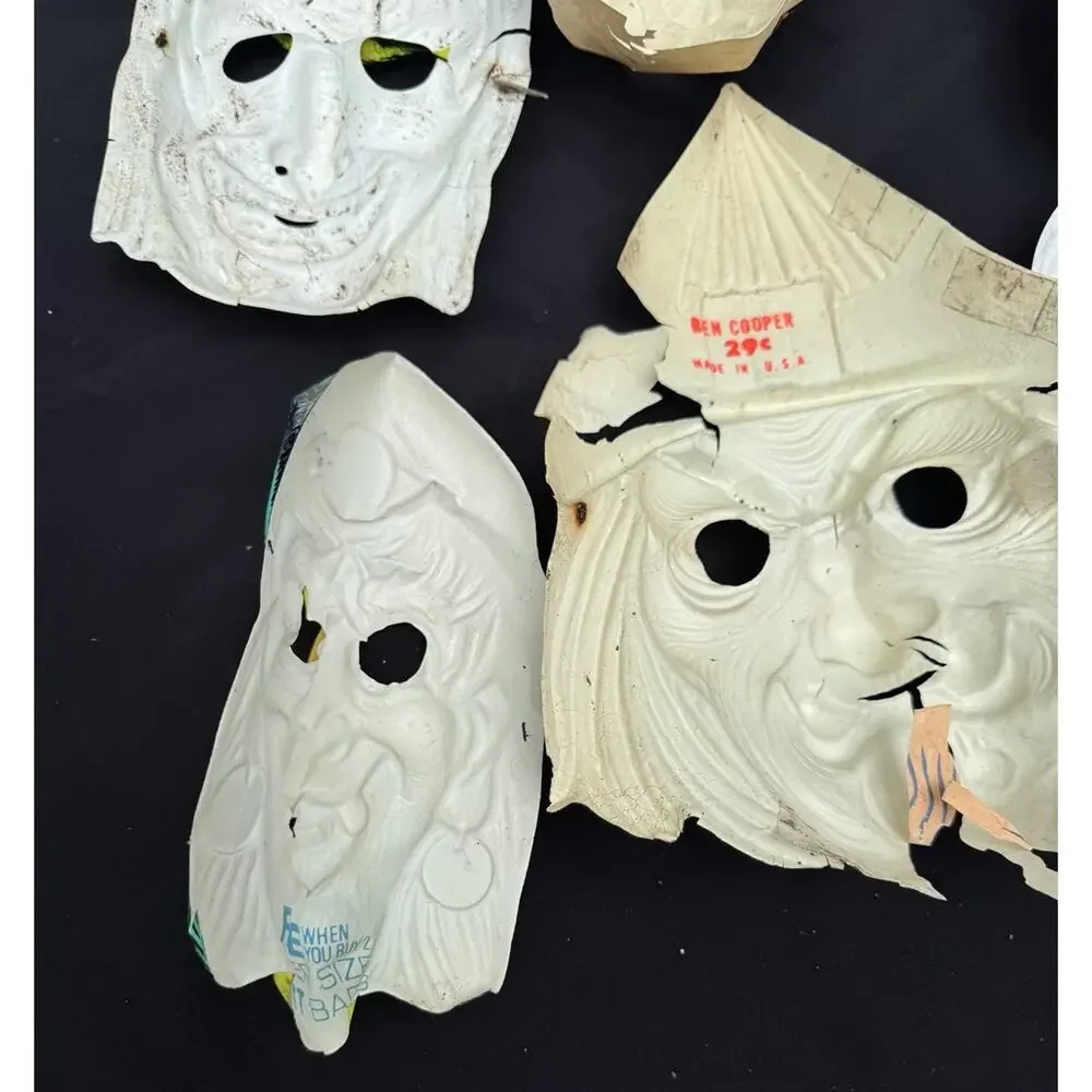 Rare 1960’s HTF Vtg Collegeville Ben Cooper Halloween Mask Lot Of 6 USA LOOK!